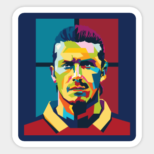 David Beckham In Wpap Pop Art  Style Sticker